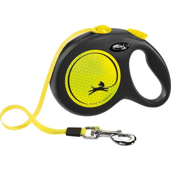 flexi New NEON Gurt 5m neongelb L (bis 50 kg)