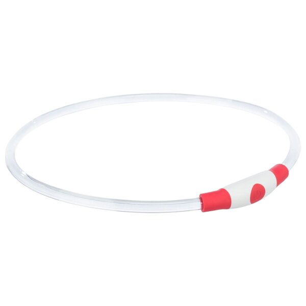 TRIXIE Flash Leuchtring USB rot L-XL
