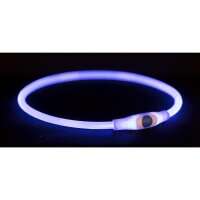 TRIXIE Flash Leuchtring USB blau L-XL
