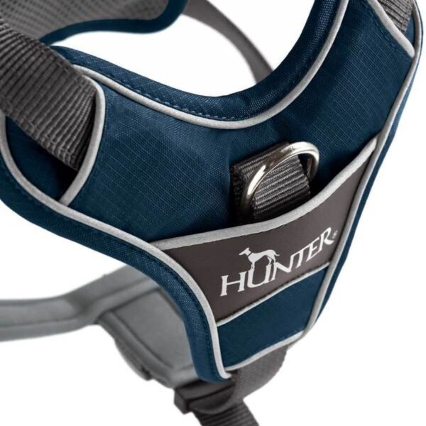 Hunter Geschirr Divo dunkelblau/grau L