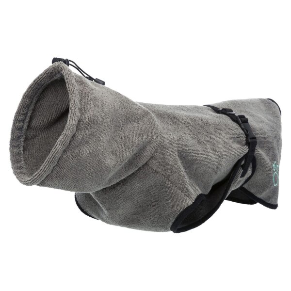 TRIXIE Bademantel für Hunde, grau M