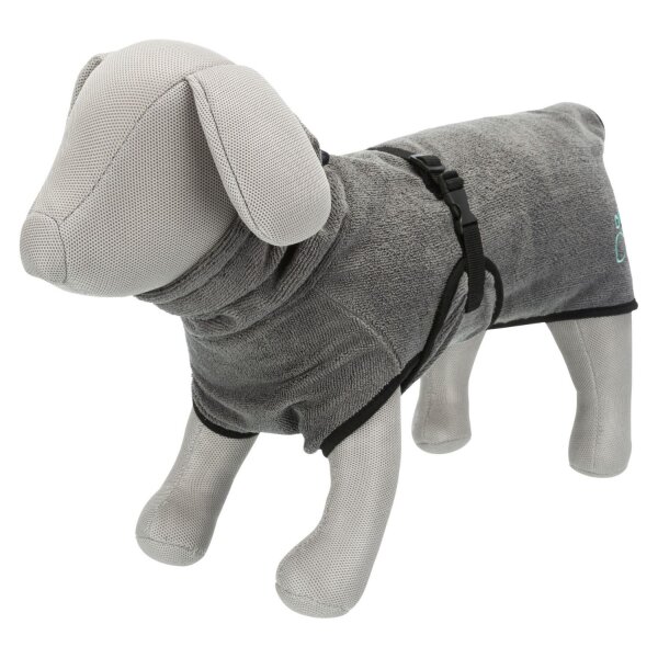 TRIXIE Bademantel für Hunde, grau M
