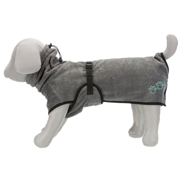 TRIXIE Bademantel für Hunde, grau L