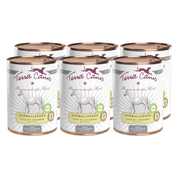 Terra Canis Hypoallergen Pferd mit Topinambur 6 x 400 g