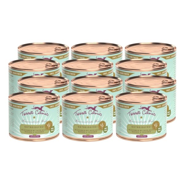 Terra Canis Getreidefrei Wildschwein mit Roter Bete 12 x 200 g