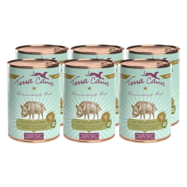 Terra Canis Getreidefrei Wildschwein mit Roter Bete 6 x 400 g