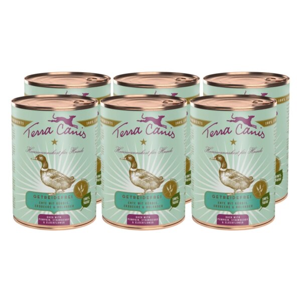 Terra Canis Getreidefrei Ente mit Kürbis 6 x 400 g