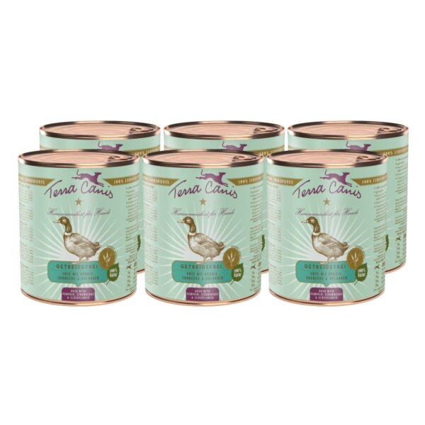 Terra Canis Getreidefrei Ente mit Kürbis 6 x 800 g