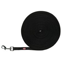 TRIXIE Schleppleine, gummiert schwarz Länge 15 m/Breite 15 mm