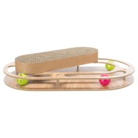 TRIXIE Kratzpappe mit Holzrahmen oval (46 x 4 x 25 cm)