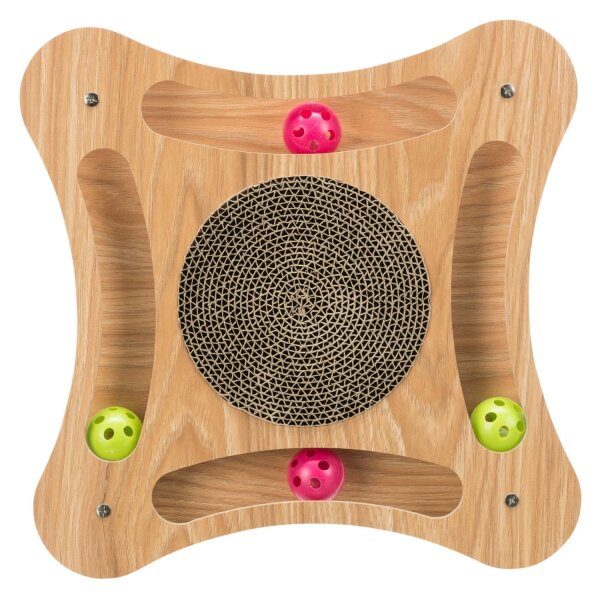 TRIXIE Kratzpappe mit Holzrahmen eckig (35 x 4 x 35 cm)