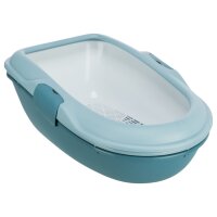 TRIXIE Katzentoilette Berto mit Trennsystem hellblau/petrol/weiß