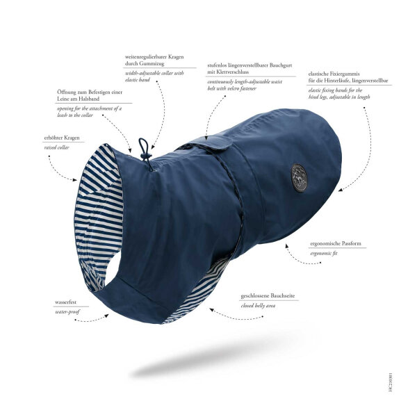Hunter Regenmantel Milford blau 55