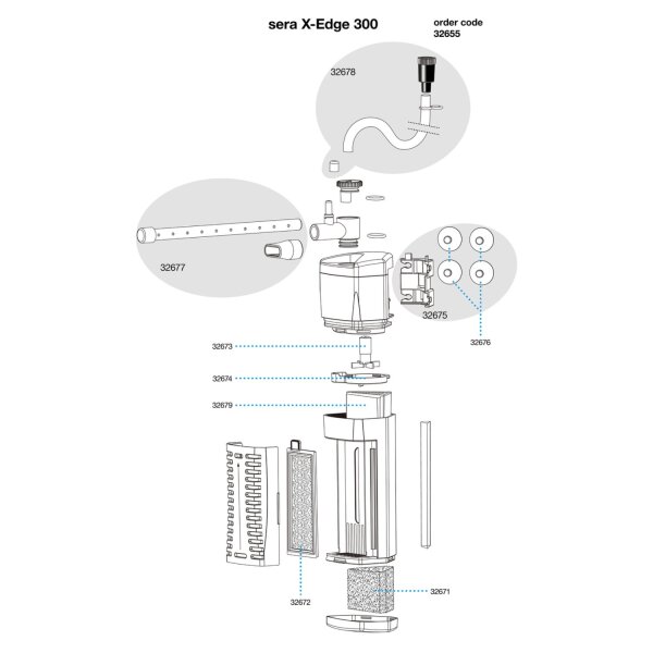 sera X-Edge Eckfilter 300