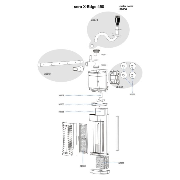 sera X-Edge Eckfilter 450