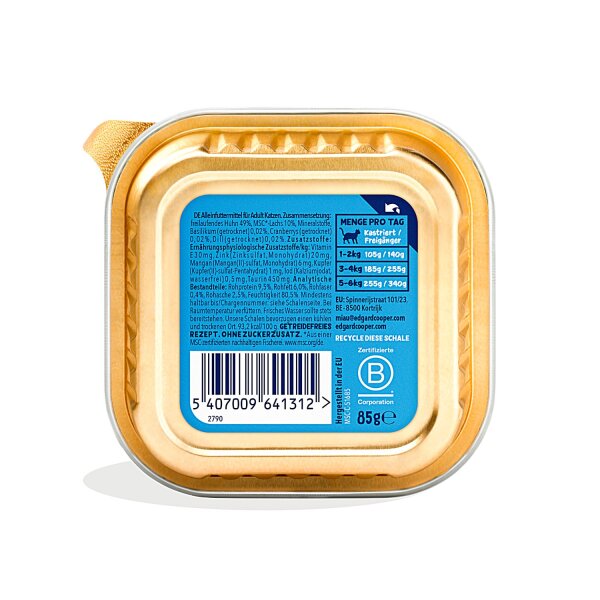 Edgard & Cooper Paté MSC-Lachs und Huhn 85g