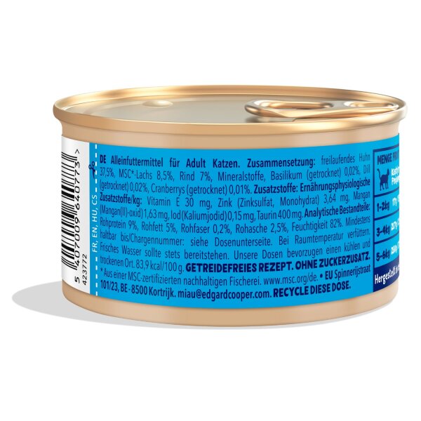 Edgard & Cooper Nassfutter Pazifischer Lachs und Huhn 85g