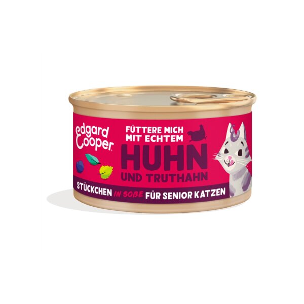Edgard & Cooper Senior Nassfutter Huhn und Truthahn 85g