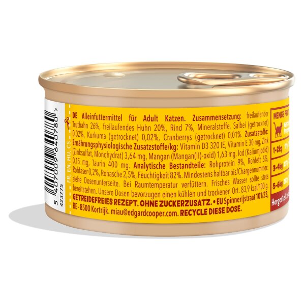 Edgard & Cooper Nassfutter Truthahn und Huhn 85g