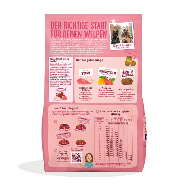 Edgard & Cooper Junior Freilaufente & Huhn mit Kochbanane 12 kg