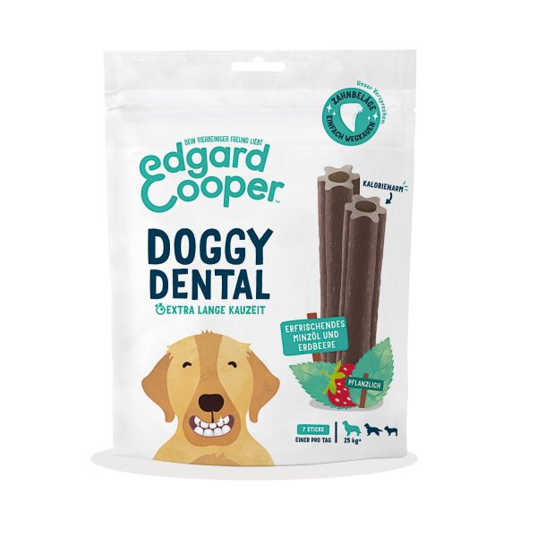 Edgard & Cooper Doggy Dental Sticks Erdbeere & Minze large 240 g