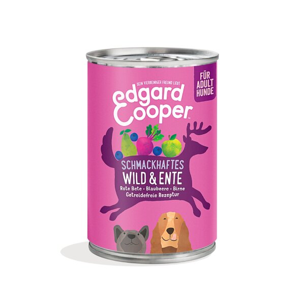 Edgard & Cooper Nassfutter Wild & Ente mit Rote Beete 400 g