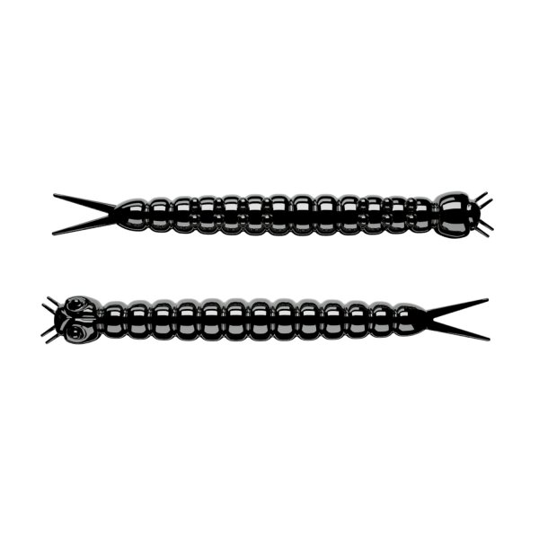 Libra Lures Slight Worm 38mm 15 Stk. Cheese Black