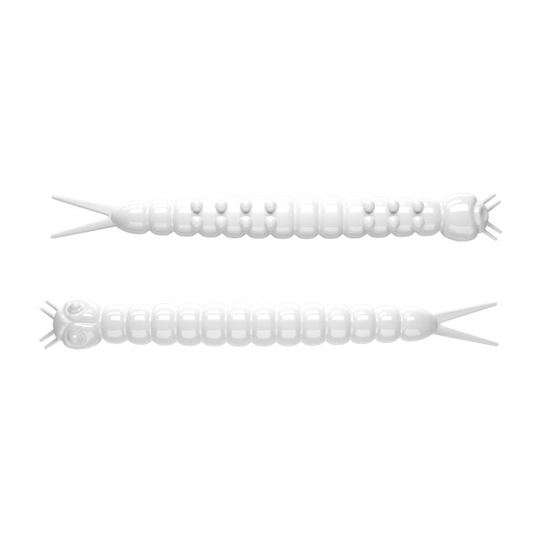 Libra Lures Slight Worm 38mm 15 Stk. Cheese White