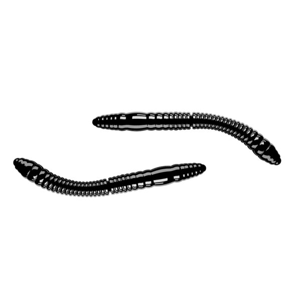 Libra Lures Fatty DWorm Tournament 55mm Cheese Black