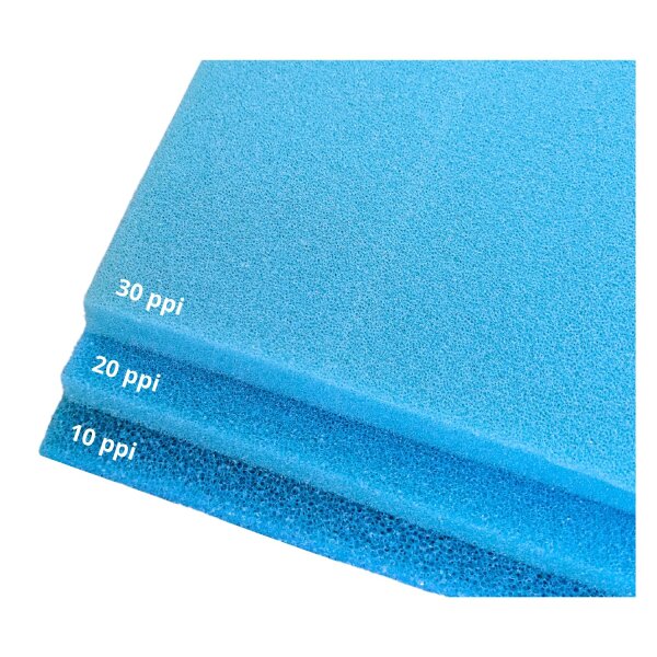 Filterschaum blau grob (10 ppi) 50 x 50 x 5 cm
