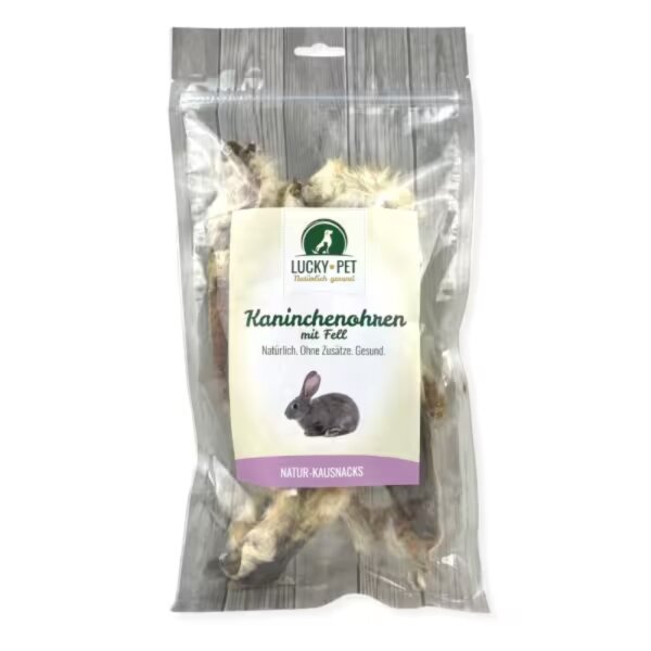 Lucky-Pet Kaninchenohren mit Fell 100 g