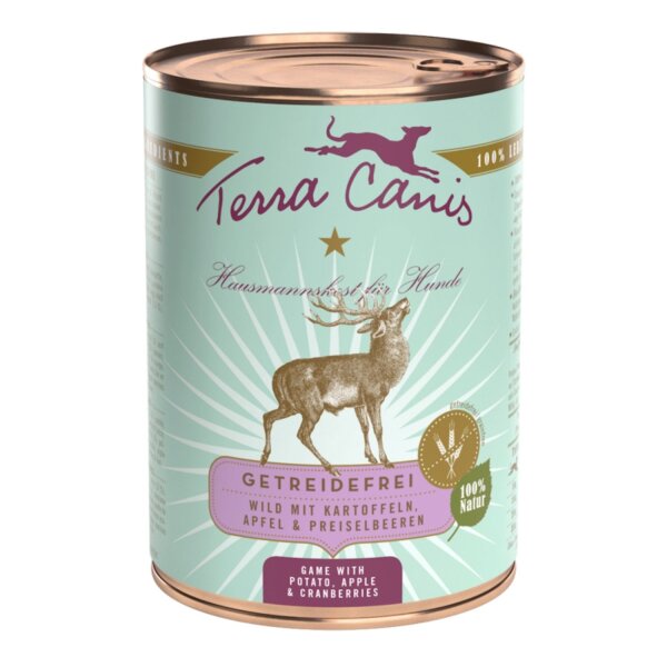 Terra Canis getreidefrei Wild mit Kartoffel, Apfel und Preiselbeeren 6x 800 g