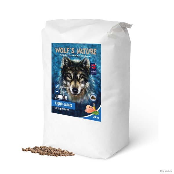 Wolfs Nature Junior Fjord-Lachs 20 kg *MHD 16.07.26*