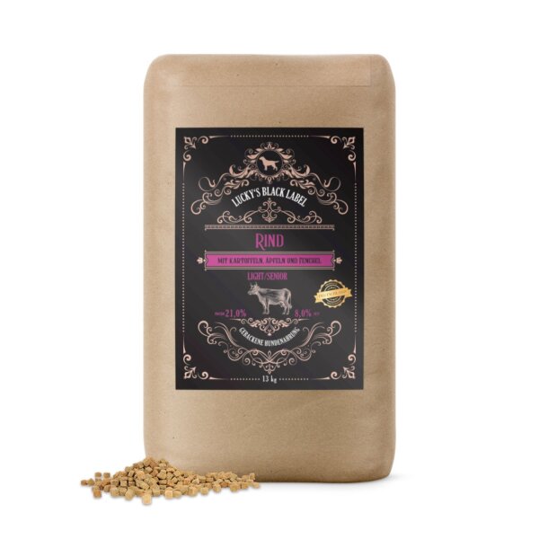 Luckys Black Label Rind Light & Senior 13 kg
