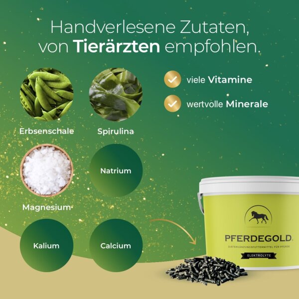 Pferdegold Elektrolyte - Diät-Ergänzungsfuttermittel für Pferde