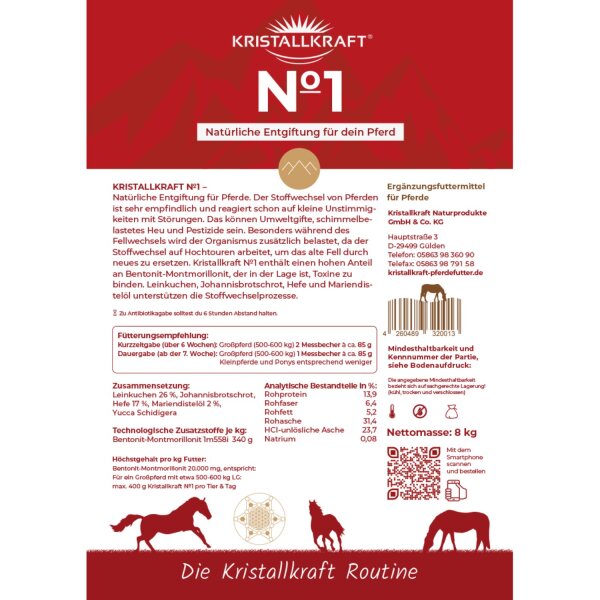Kristallkraft Ergänzungsfuttermittel No1 8 kg
