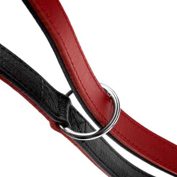 Hunter Verstellbare Führleine Love 13 mm/200 cm rot/schwarz