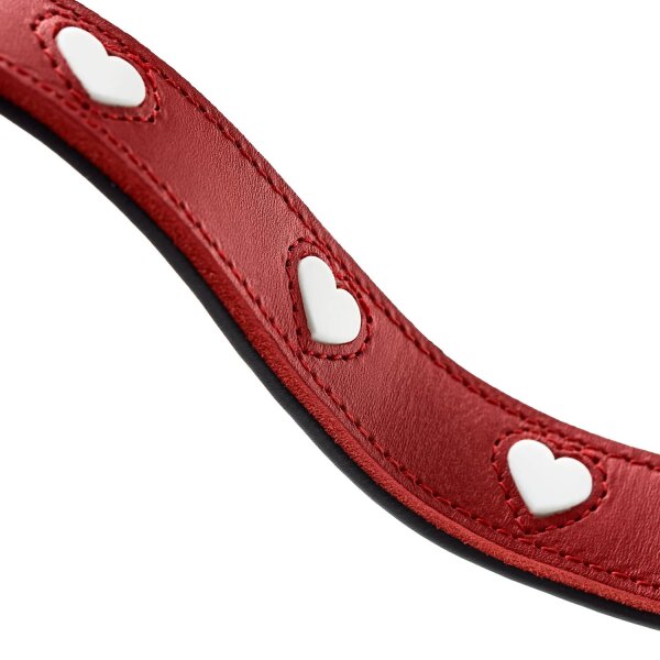 Hunter Verstellbare Führleine Love 18 mm/200 cm rot/schwarz