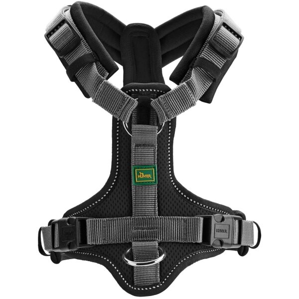 Hunter Geschirr Maldon Up schwarz/grau L