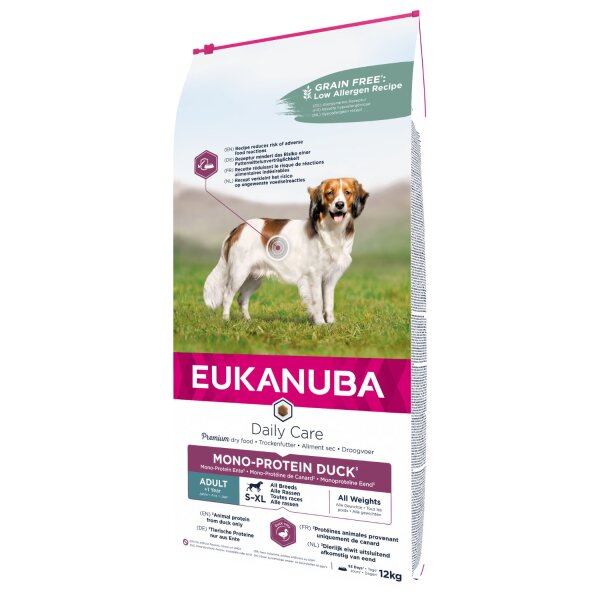 Eukanuba Daily Care Adult Mono-Protein Ente 12 kg