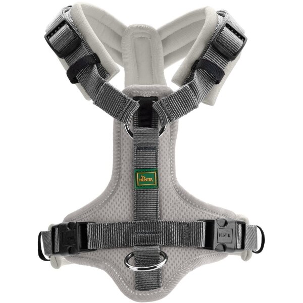 Hunter Geschirr Maldon Up hellgrau/grau XS-S
