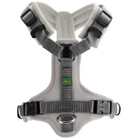 Hunter Geschirr Maldon Up hellgrau/grau L