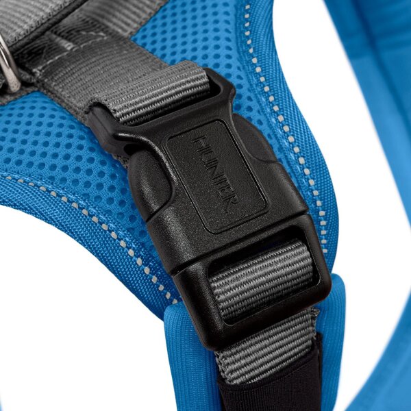 Hunter Geschirr Maldon Up blau/grau M