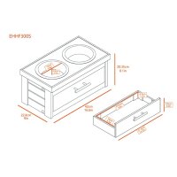 New Age Pet® Piedmont Diner S Rost-braun