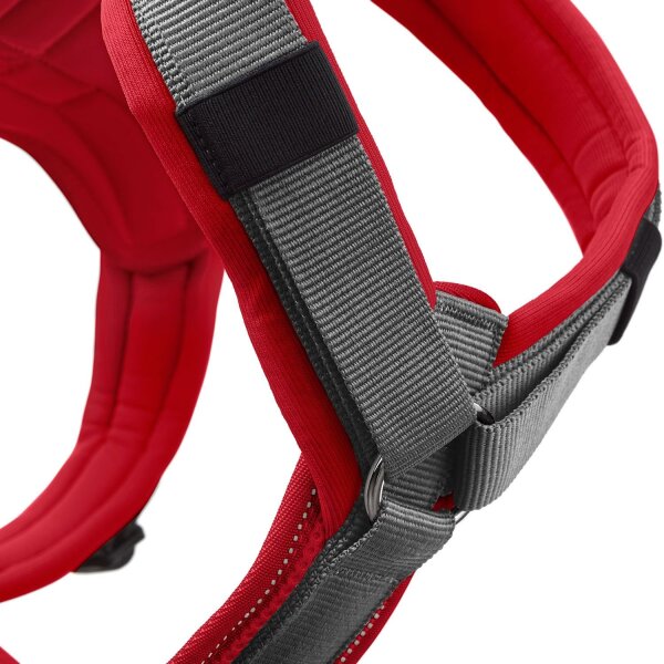 Hunter Geschirr Maldon Up rot/grau M-L