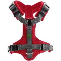Hunter Geschirr Maldon Up rot/grau L