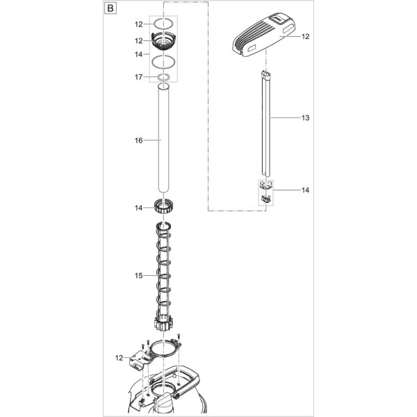 Oase Quarzglas D44 x 550 mit Bördelrand