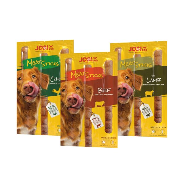 JosiDog Meat Sticks Mixpackung 3 x 33 g