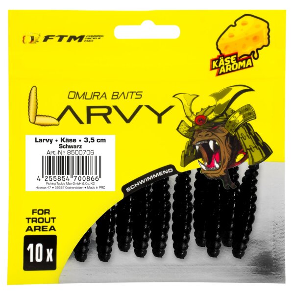 FTM Omura Baits Larvy Käse 3,5 cm Schwarz