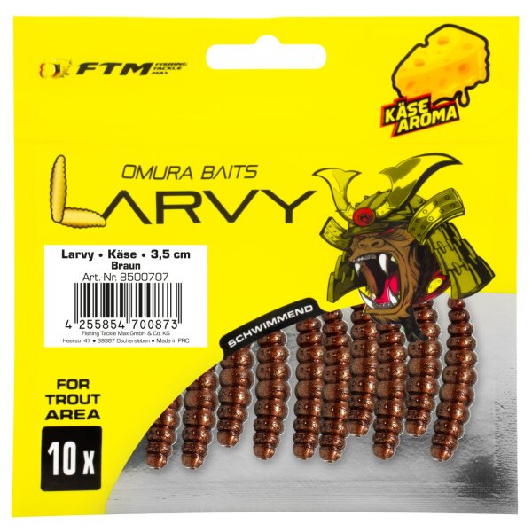 FTM Omura Baits Larvy Käse 3,5 cm Braun